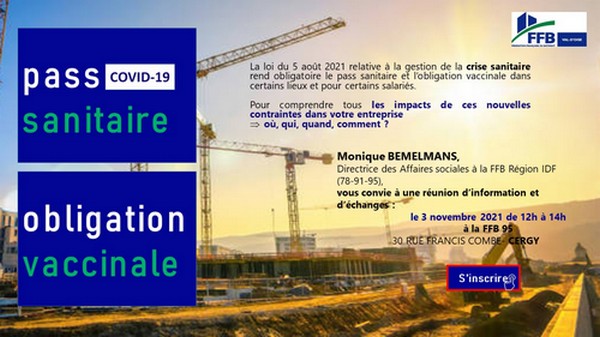 invitation réunion Pass Sanitaire